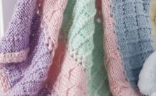 Quick knit panels and bows free baby blanket knitting pattern