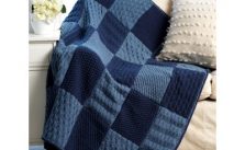 Sampler Blanket Free Knitting Pattern Bernat