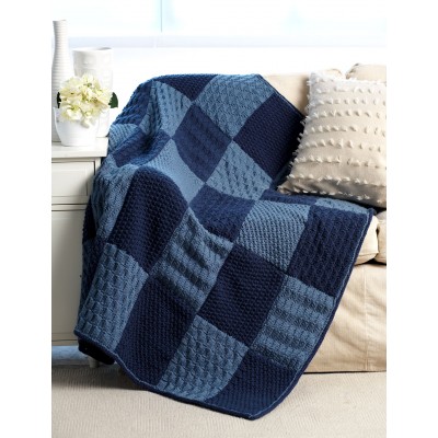 Sampler Blanket Free Knitting Pattern Bernat