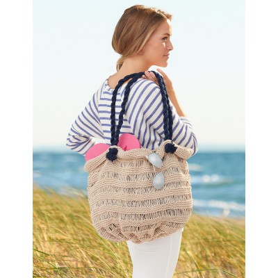 Sea Breeze Beach Bag Free Knitting Pattern