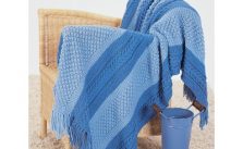 Shades of Blue Blanket Free Intermediate Knitting Pattern