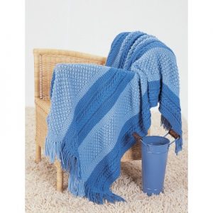Shades of Blue Blanket Free Intermediate Knitting Pattern