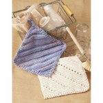 Simple Ridge & Eyelet Free Easy Dishcloth Knit Pattern