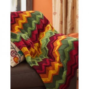 Spicy Chevron Blanket Free Intermediate Knit Pattern