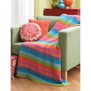 Striped Afghan Free Easy Knitting Pattern
