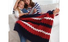 Striped Ripple Afghan Free Easy Knit Pattern