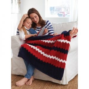 Striped Ripple Afghan Free Easy Knit Pattern