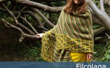 Striped and Cabled Shawl Free Knitting Pattern
