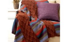 Stripes and Cables Afghan Free Knitting Pattern