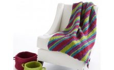 Sugarplum Stripes Throw Free Knitting Pattern