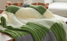 Textured Sampler Afghan Free Easy Knit Pattern