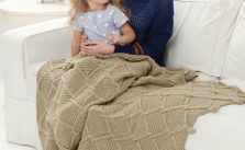 Twisted Diamonds Throw Free Knitting Pattern