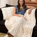 Twisted Taffy Free Cabled Pillow & Throw Knitting Pattern