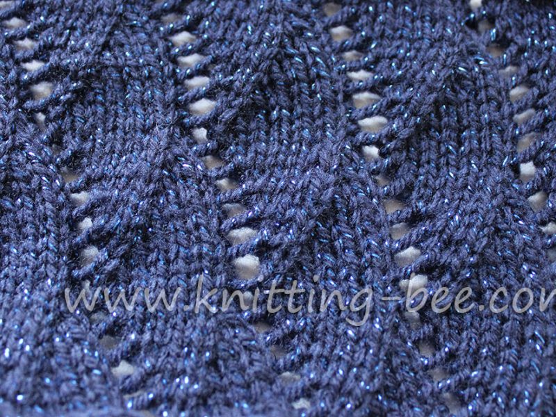 Vertical Waves Free Knitting Stitch