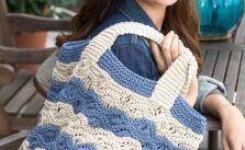Waves Tote Bag Free Knitting Pattern