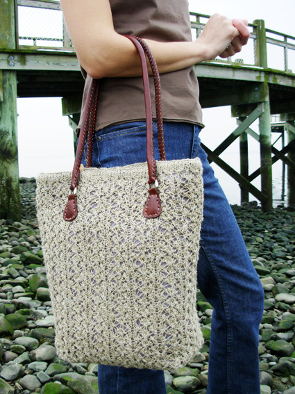 Brighton Lace Beach Bag Free Knitting Pattern