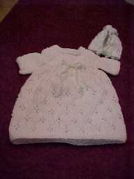 Baptismal Gown and Bonnet free knitting pattern