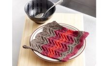 Changing Colours Knit Dishcloth Free Knitting Pattern