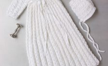 Knit Christening Gown And Bonnet Pattern