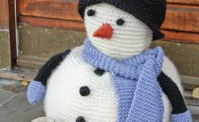 Frank snowman with scarf and hat