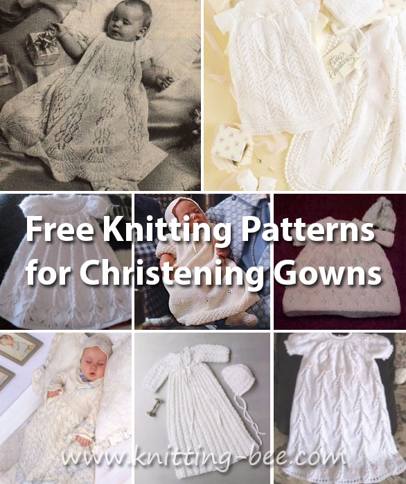Free Knitting Patterns for Christening Gowns http://www.knitting-bee.com/