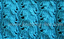 Free Ribbed Lace Knitting Stitch