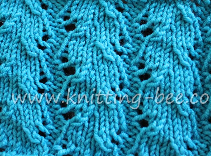 Free Ribbed Lace Knitting Stitch