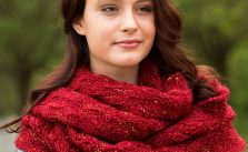 Garter and Lace Cowl Free Knitting Pattern
