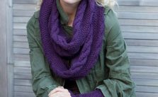 Infinity Trinity Cowl and Wristers Free Knitting Pattern