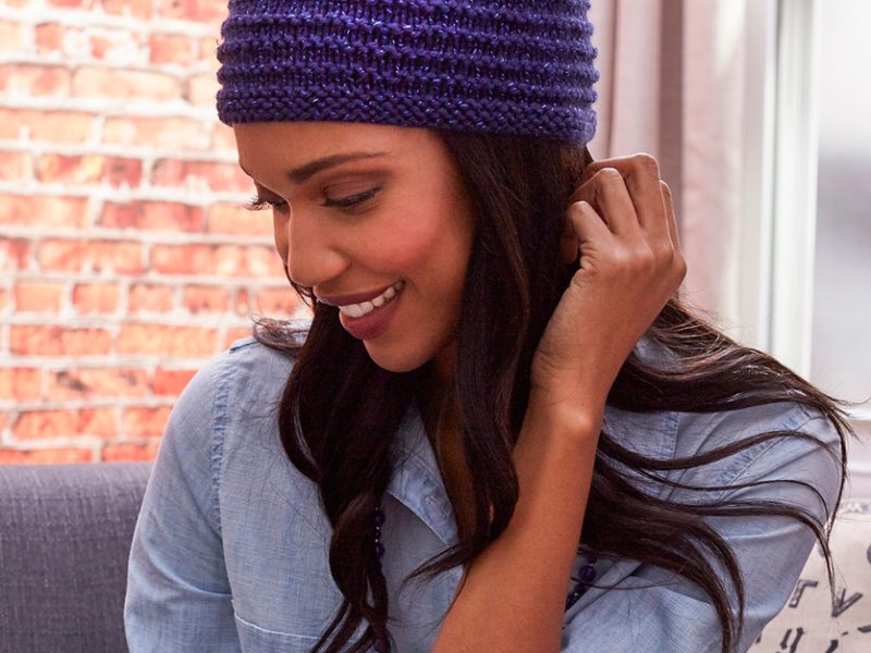 Ridgeway Sparkle Hat Free Knitting Pattern