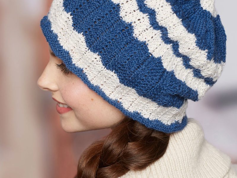 Wavy Skull Cap Free Knitting Pattern