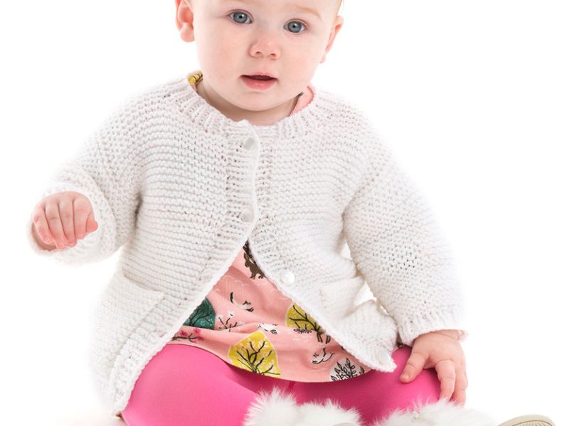 Year-Round Baby Cardigan Free Knitting Pattern