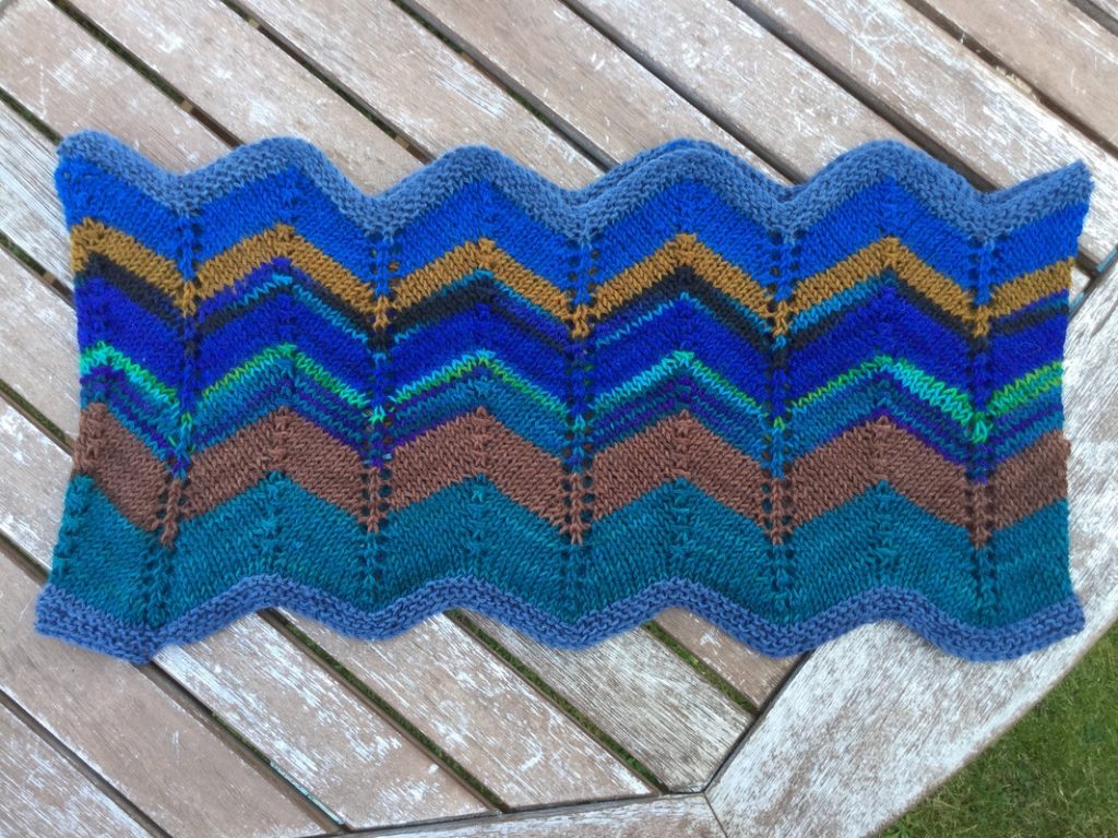 Ripple stitch cowl knitting pattern
