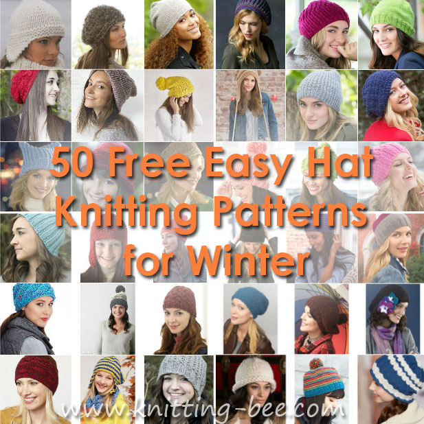 50 Free Easy Hat Knitting Patterns For Winter Knitting Bee