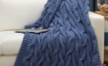 Casual Cables Throw Free Knitting Pattern