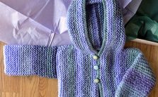 Cozy Cardi Free Hooded baby knitting pattern