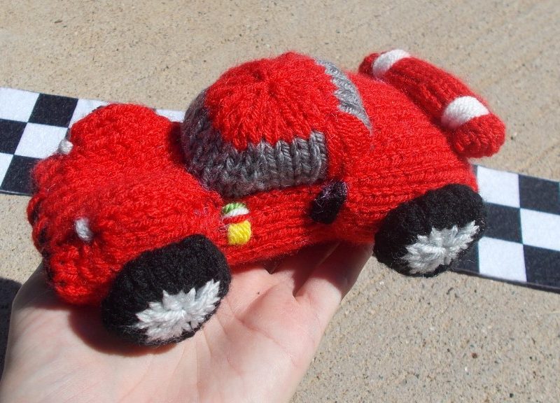 Ferrari Sports Car Free Knitting Pattern
