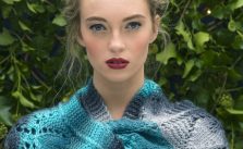 Frosted Leaves Free Lace Cowl Knitting Pattern