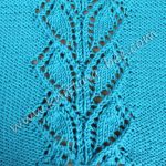 Lace Heart Shaped Panel Free Knitting Stitch http://www.knitting-bee.com/