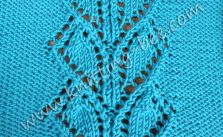 Lace Heart Shaped Panel Free Knitting Stitch