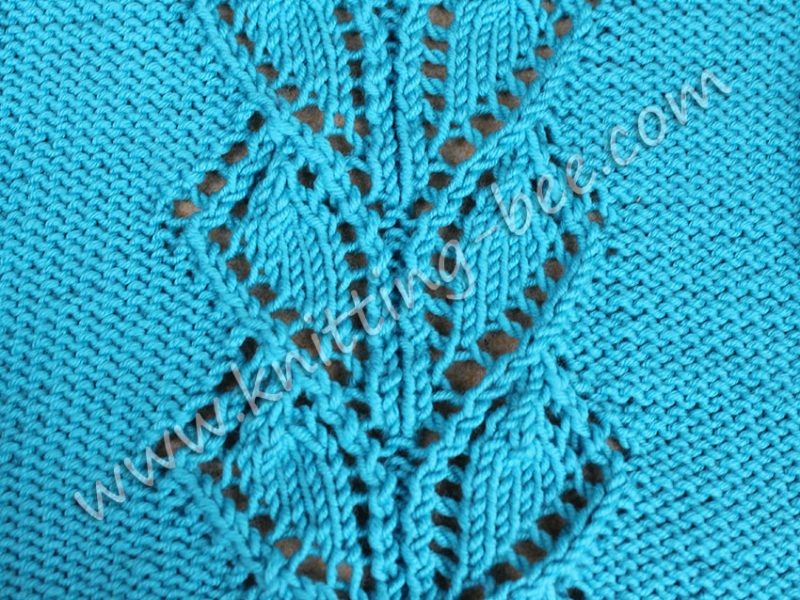 Lace Heart Shaped Panel Free Knitting Stitch