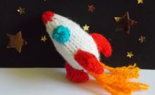 Rocket Ship Free Knitting Pattern