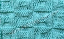 Square in a Square Checkerboard Knitting Stitch