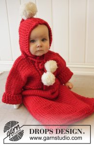 The First Noel Christmas baby pattern knit bunting