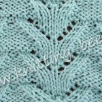 Triangular Columns Free Lace Knitting Stitch by http://www.knitting-bee.com/