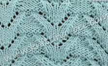 Triangular Columns Free Lace Knitting Stitch