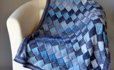 Woven Sky Throw Free entrelac knitting pattern