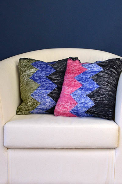 Zig Zag Pillows Free Knitting Pattern