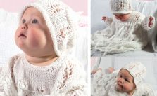 Christening set free pattern to knit