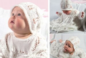 Christening set free pattern to knit